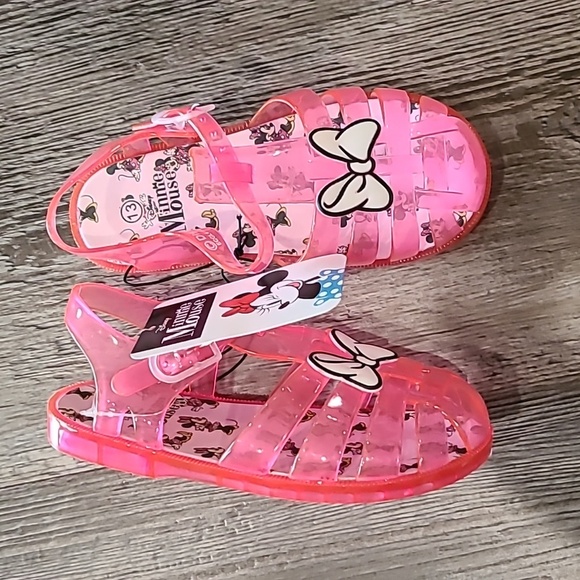 Disney Minnie Mouse Bow Closed Toe Sandals Size 13 - Picture 4 of 5